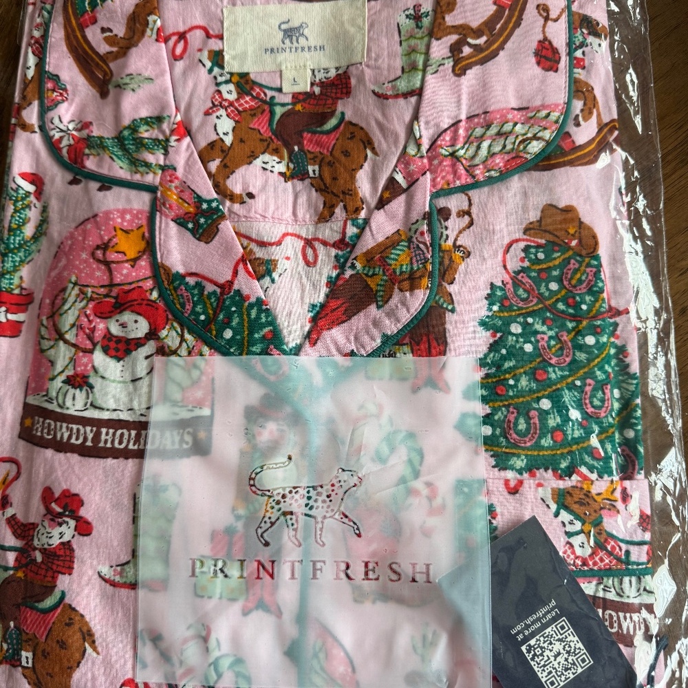Long PJ Set - Cowgirl Christmas